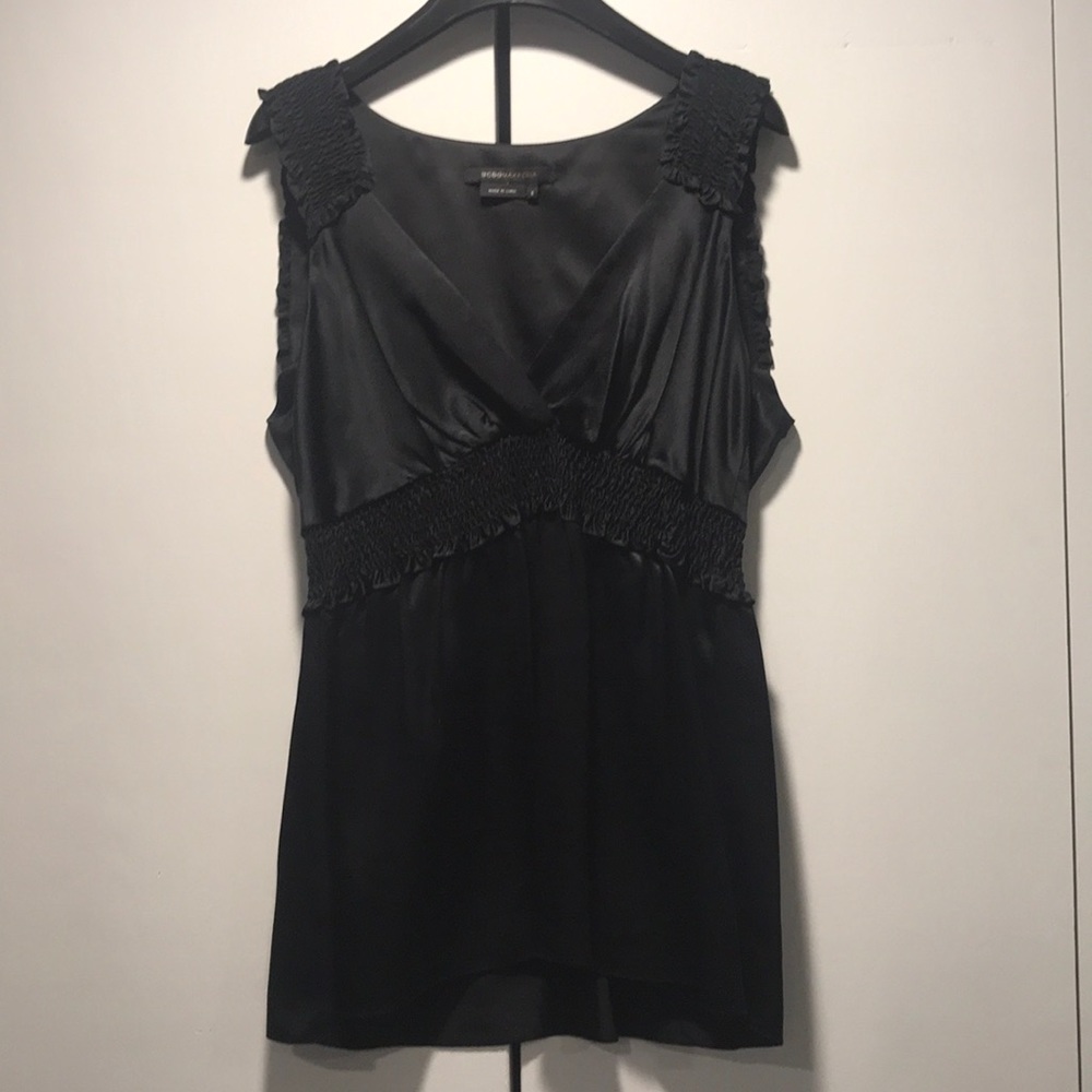 BCBG Max Axria black silk top - size S